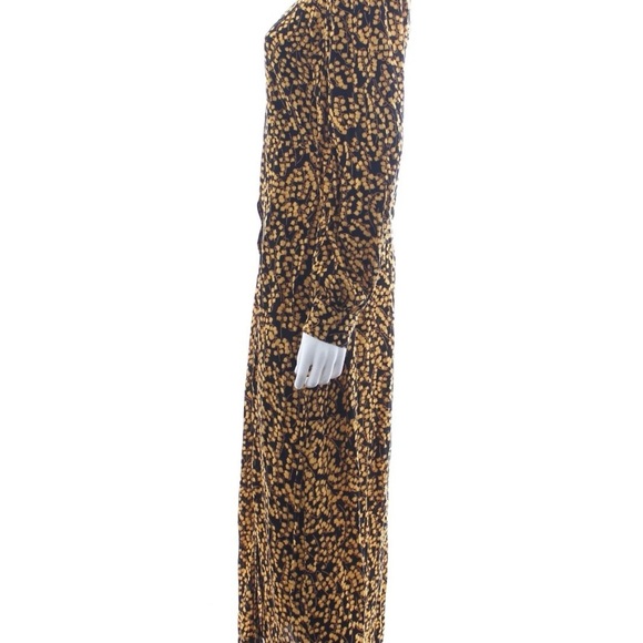 Ganni Black and Gold Long Sleeve Dress - Picture 6 of 7